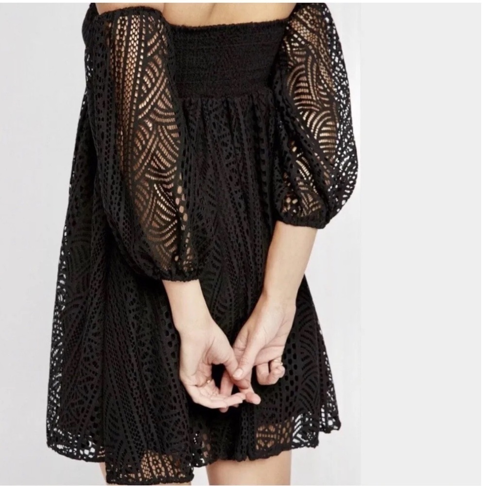 Free People Emmy Lou Mini Dress in Black Size Small - Picture 3 of 11